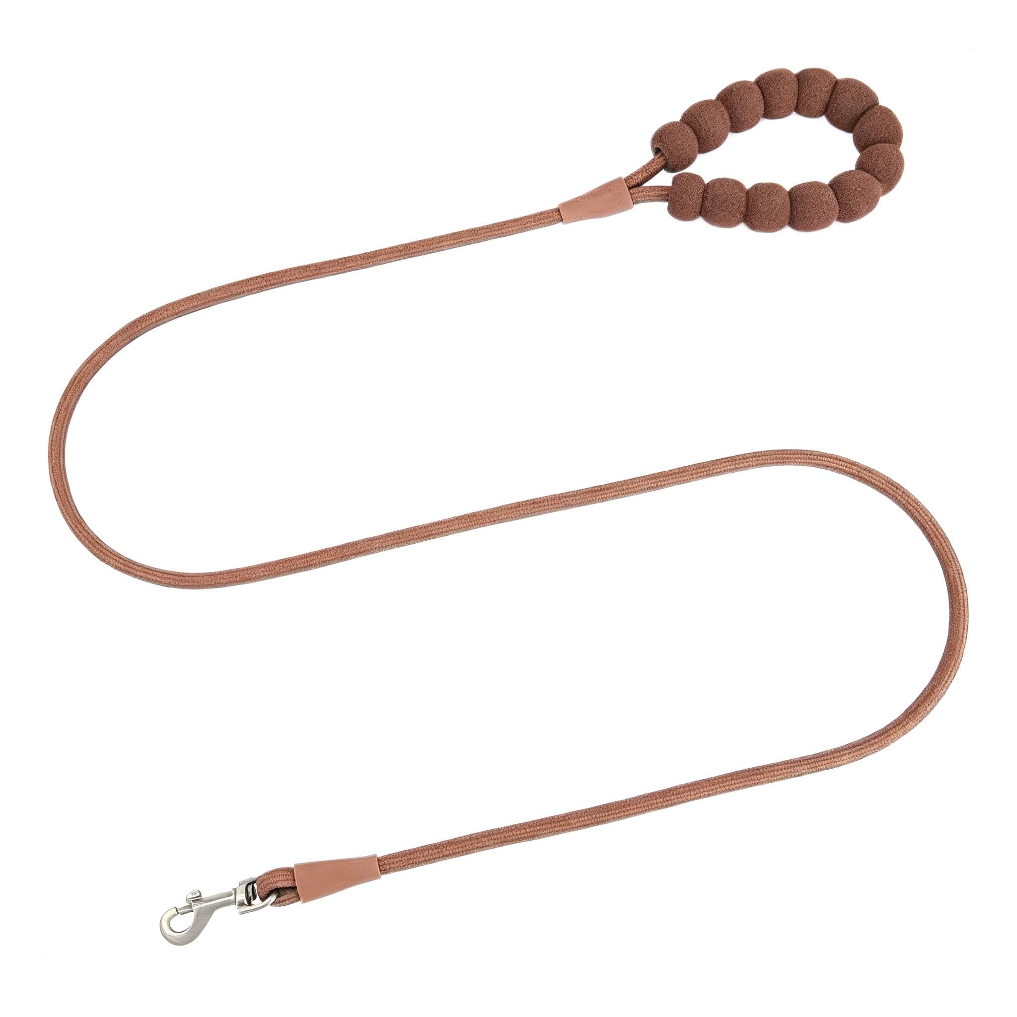 Lightweight Polyester Rope Dog Leash — Soft Bead Handle, Swivel Snap | 150×0.8cm (One Size)