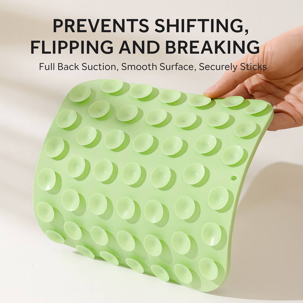 Silicone Lick Mat — Textured Slow-Feeding Tray with Strong Suction (Square, 20×20 cm)