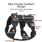 Tactical Training Dog Harness | No-Pull Front & Back Leash Points, Grab Handle, Breathable Padding (S–XL)