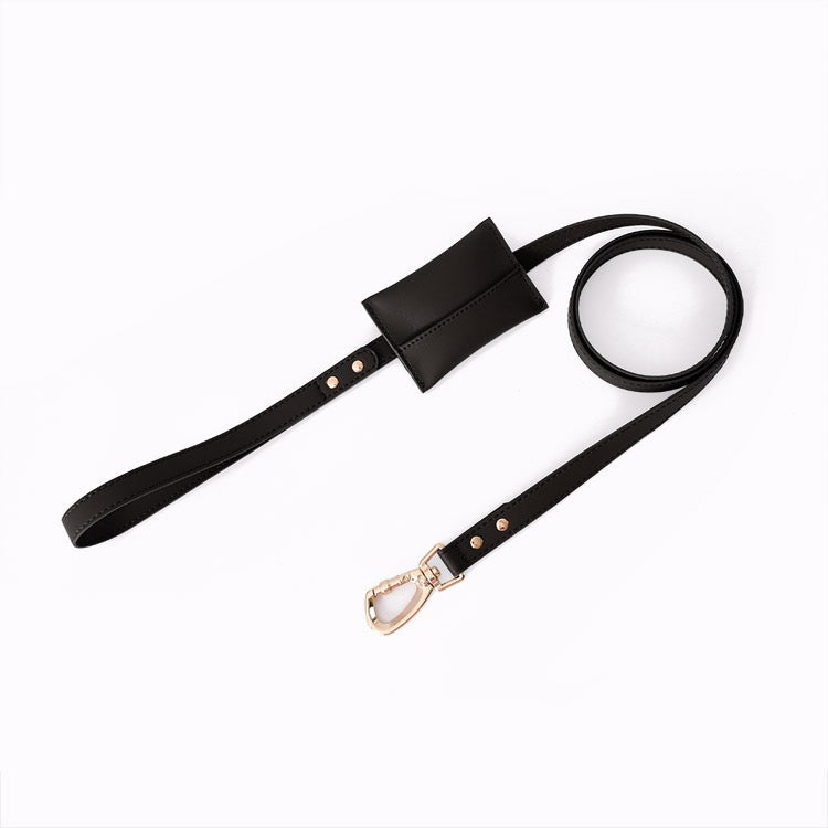 Urban Leather Leash 2 — 150cm with Mini Pouch