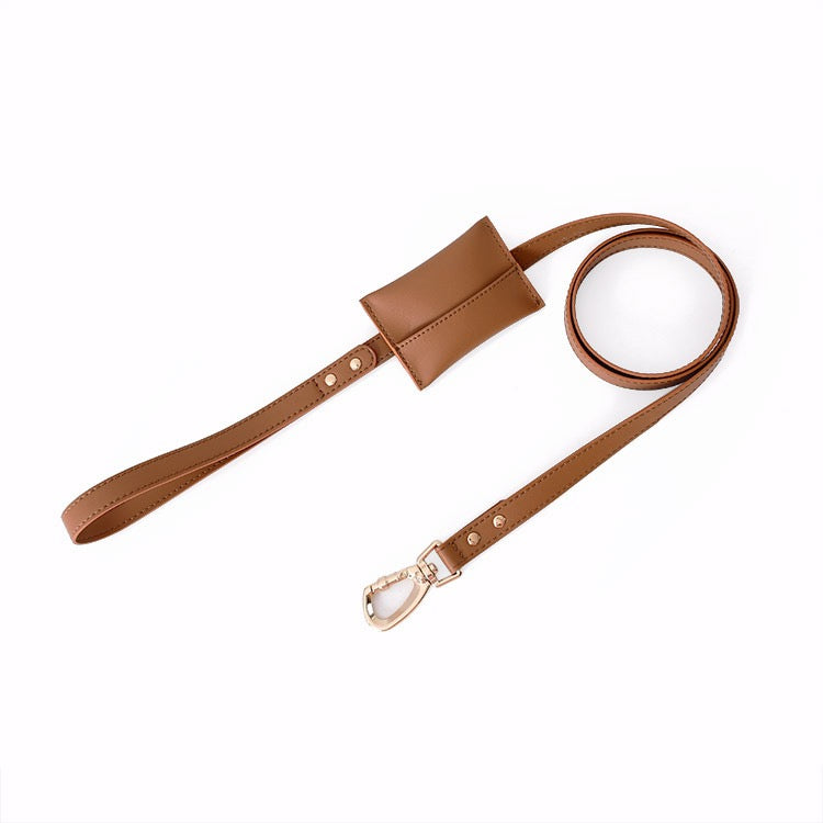 Urban Leather Leash 2 — 150cm with Mini Pouch