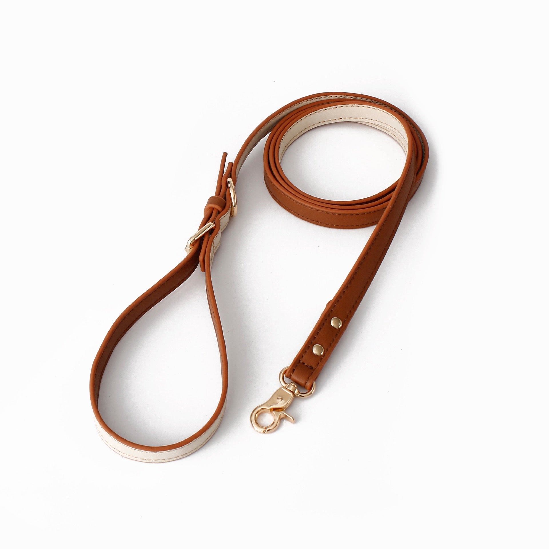 Classic Leather Leash — 150cm, Anti-Tangle Alloy Clip