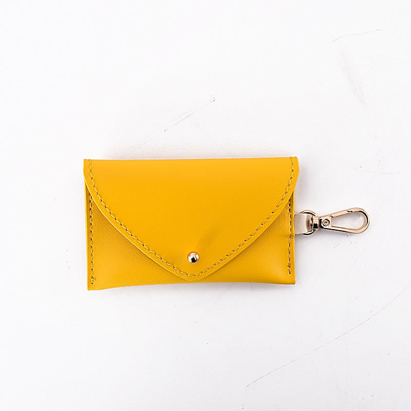 Classic Leather Poop Bag Holder — Snap Closure, Compact & Stylish