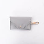 Classic Leather Poop Bag Holder — Snap Closure, Compact & Stylish