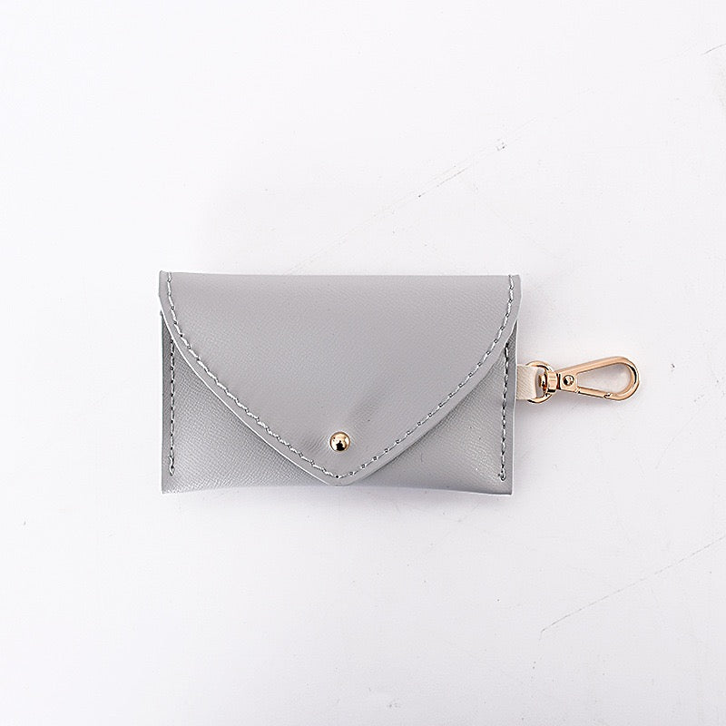 Classic Leather Poop Bag Holder — Snap Closure, Compact & Stylish