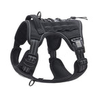 Tactical Training Dog Harness | No-Pull Front & Back Leash Points, Grab Handle, Breathable Padding (S–XL)
