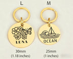 Personalized Laser-Engraved Pet Tag — Bone & Round Shapes | Custom Name & Phone | Durable Alloy, Anti-Rust Finish