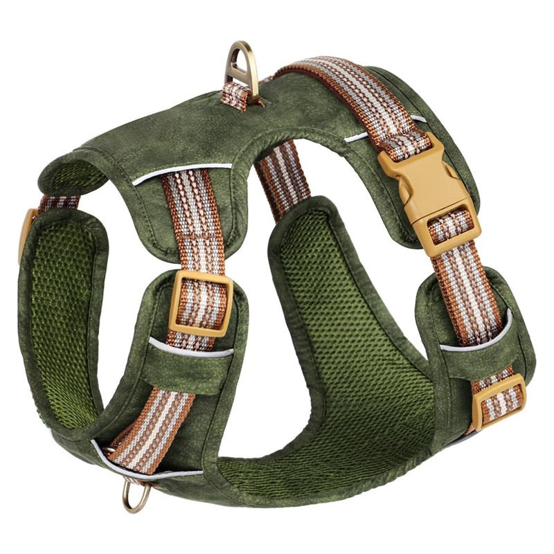 Lightweight Breathable Dog Harness — Adjustable, Reflective | Oxford + Polyester (XXS–L)