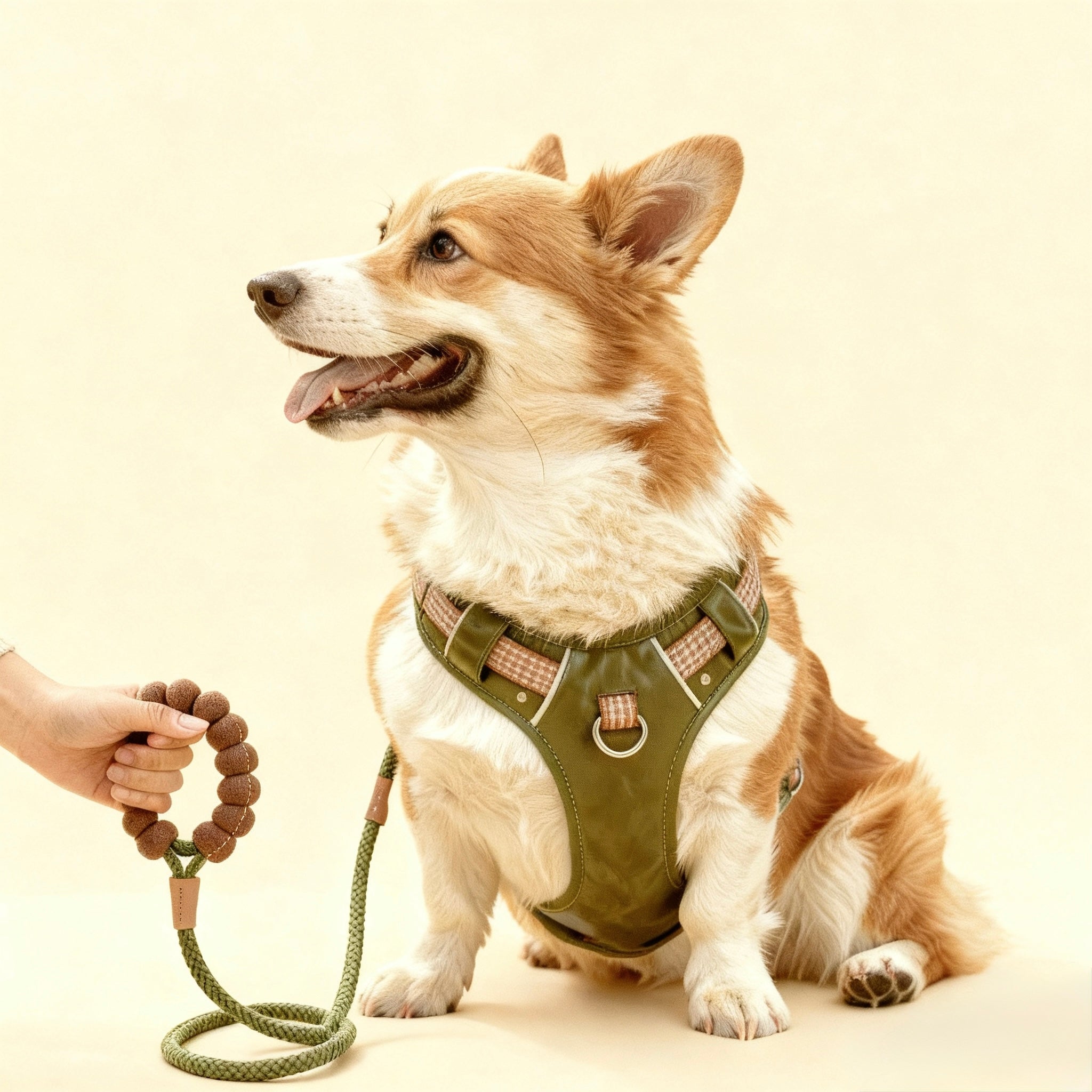 Lightweight Breathable 3‑Piece Walking Set — Harness + Leash + Engravable Collar | Matching Colors (XS–L)