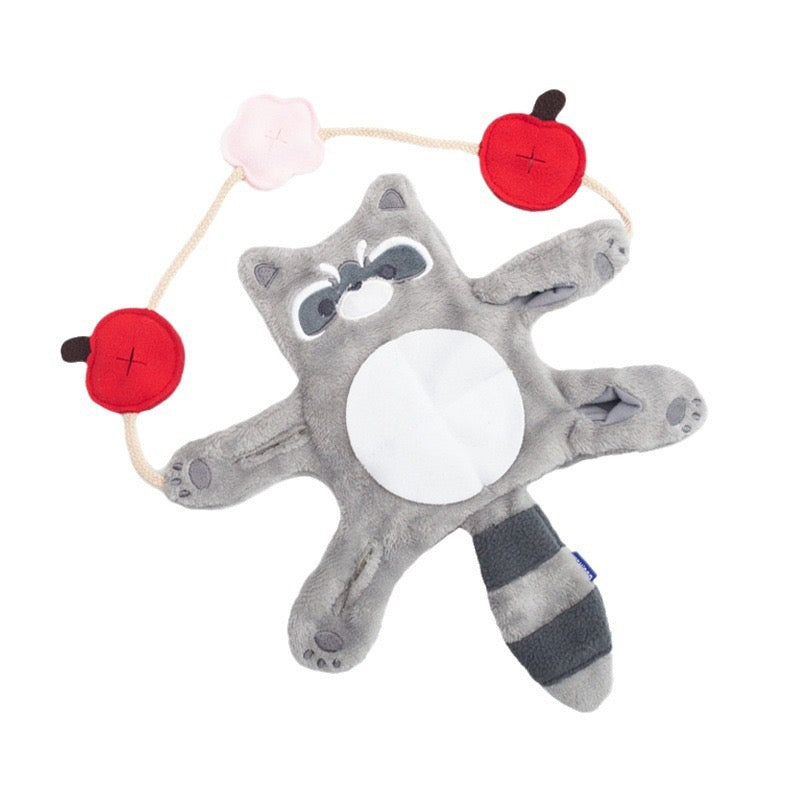 Plush Squeaky Treat Toy – Panda & Raccoon