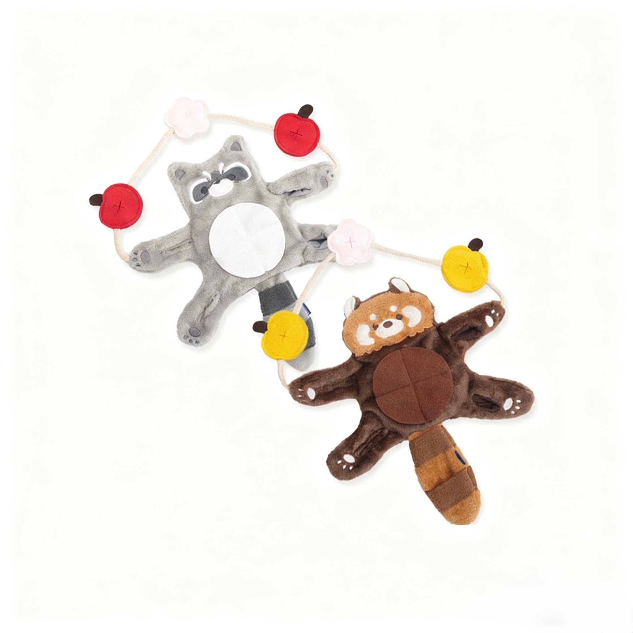 Plush Squeaky Treat Toy – Panda & Raccoon