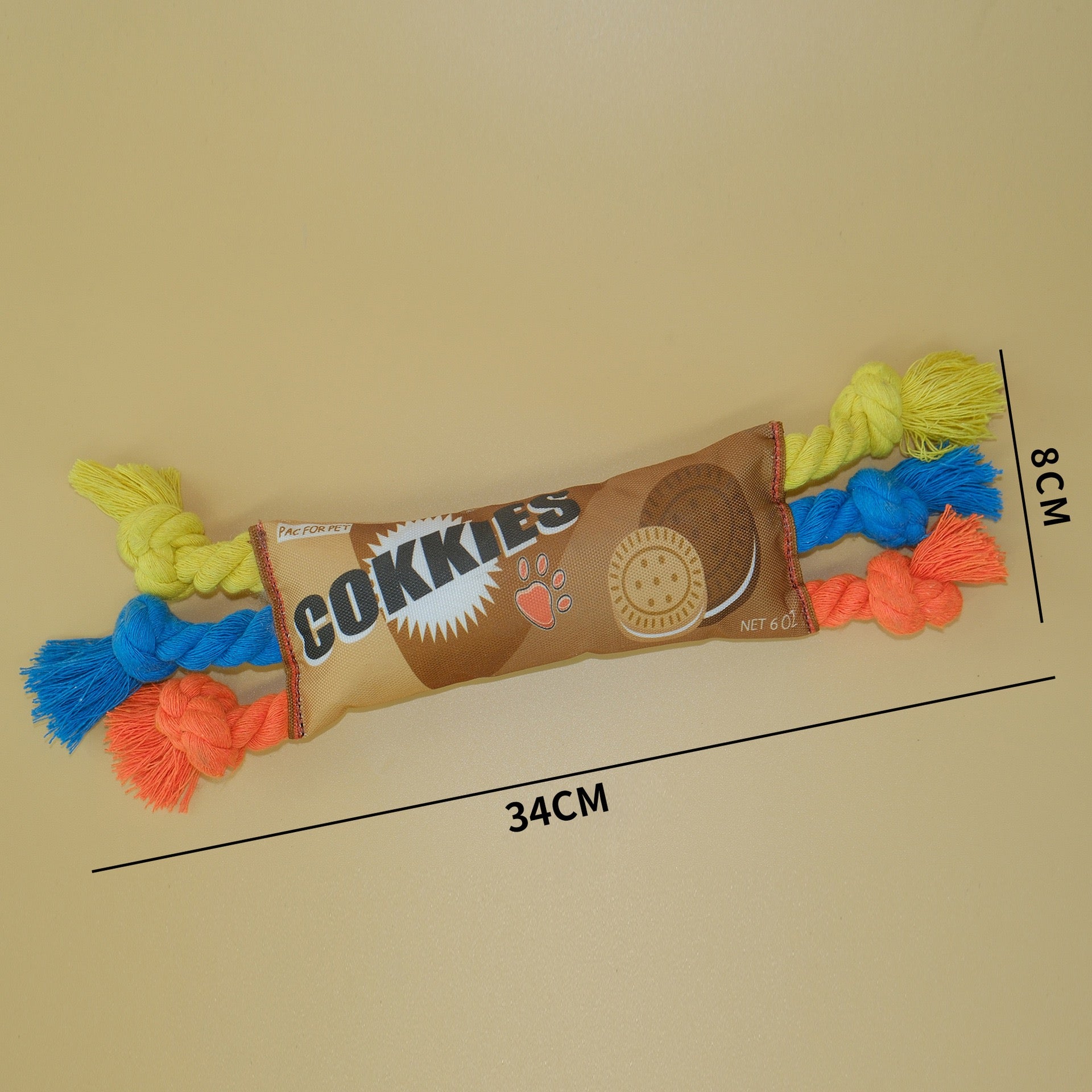 Rope-Knot Plush Dog Toy — Snack Series